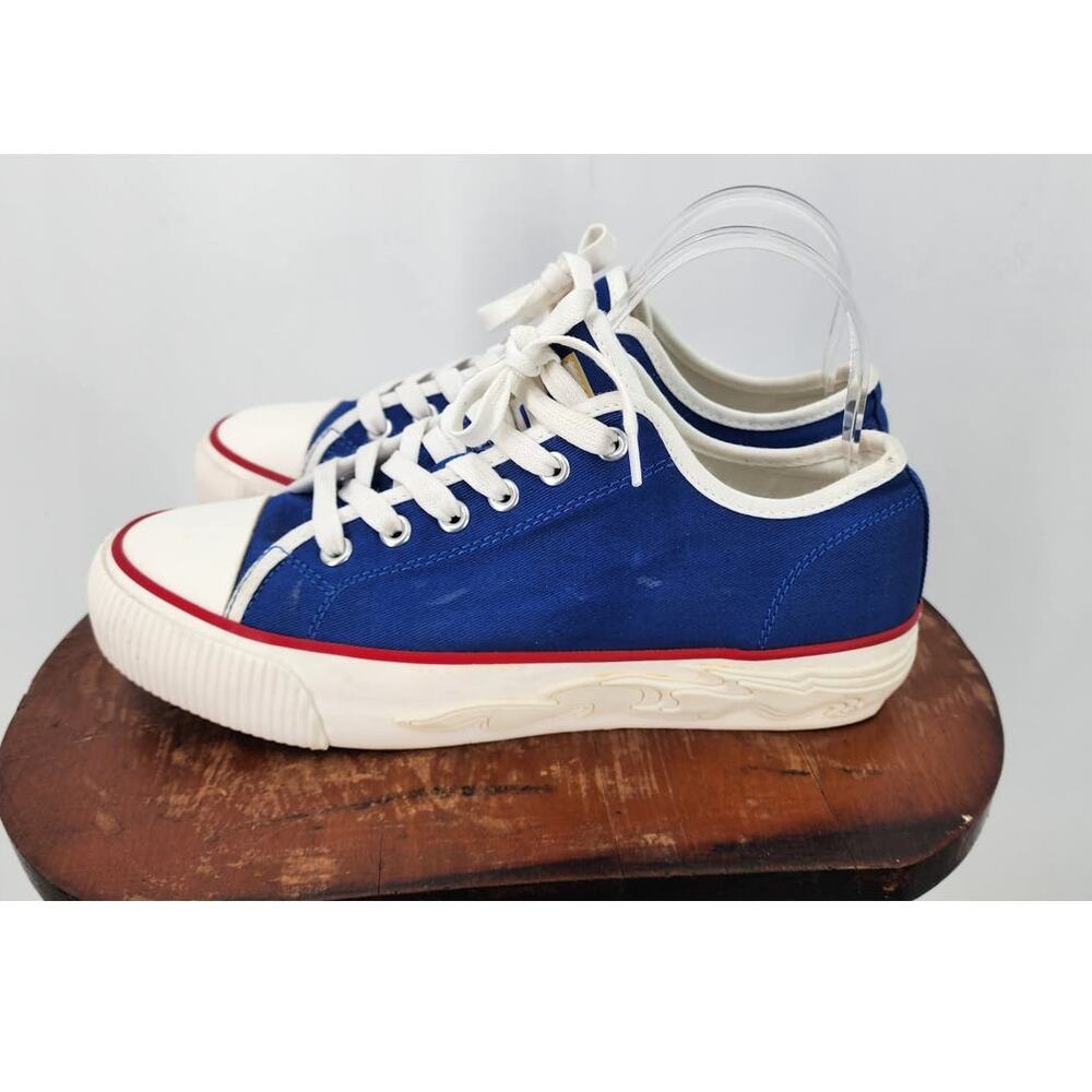Sandro Paris Anouk Canvas Colorblock Flame Sole Sneakers Size 40 US 8